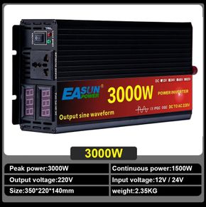 Pure Sine Wave Inverter DC 12v 24v AC 220v Power 3000W Car Inverter Converte With LED Display