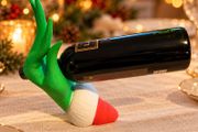 Green Christmas Hand Wine Bottle Holder, Funny Wine Gift 3D