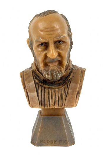 1970s Saint Padre Pio Bust made in Italy