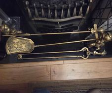 Solid Brass Antique Fire Companion Tools
