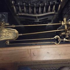 Solid Brass Antique Fire Companion Tools