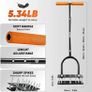 Lawn Aerator Tool, Lawn Aerator with 15 Iron Spikes, Automatic Leaf and Dirt Cleaning with Spring-Loaded Design, Metal Manual Aerator for Loosening Soil Aerating Patio, Yard, Garden Image 6