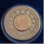 Germany Euro coins 2002 proof medal with gold gilt Cent Image 3