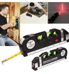 Laser Level Multipurpose Line Laser Leveler Tool Cross Line Lasers With 8FT 2.5M Standard Measure Tape and Metric Rulers