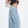 Stradivarius (Zara Group) Tall High Waist Straight Wide Leg Jeans   Size 42 UK 14 Image 4