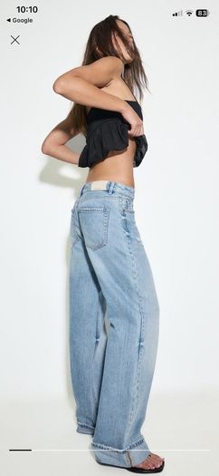 Stradivarius (Zara Group) Tall High Waist Straight Wide Leg Jeans   Size 42 UK 14