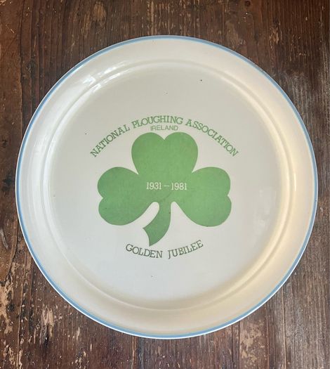 Vintage 1981 National Ploughing Association Golden Jubilee dinner plate