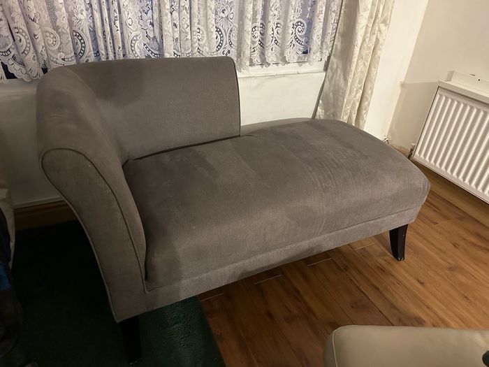 Grey chaise lounge
