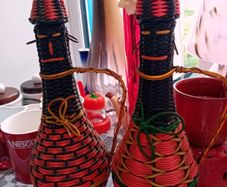 French Scoubidou Wine Decanters