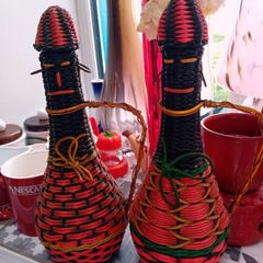 French Scoubidou Wine Decanters