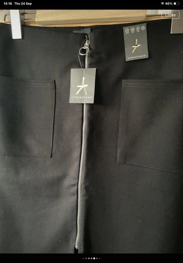 skirt Bnwt black pencil skirt size 12 front zipped detail