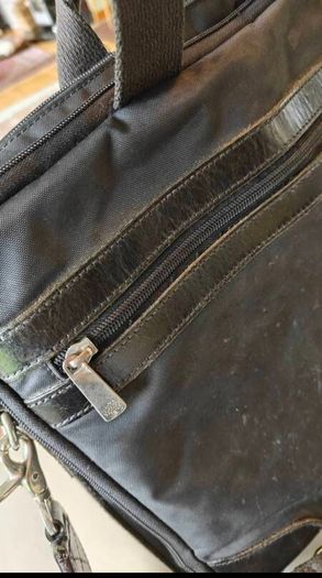 Authentic Vintage Mulberry Vintage Laptop Leather and Nylon Bag