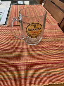 guinness beer clear heavy glass