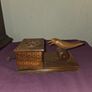 1950's Hand Carved Wooden Bird Cigarette Dispenser Image 5