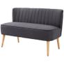 2-Seater Sofa, Soft Padding, Easy-Care Cover, up to 220 kg, 117 x 56.5 x 77 cm, Dark Grey Image 3