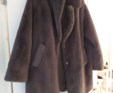 Super soft grey faux fur jacket from New Look  size 16-18