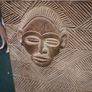 Vintage Hand Carved African Wooden Door Image 4