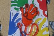 red jelly stretchy hand toy