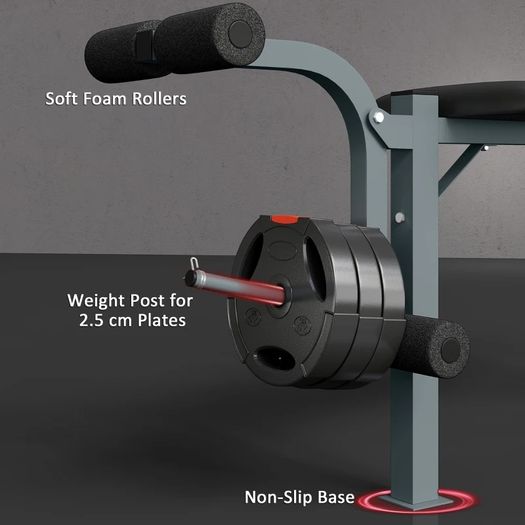 4-Levels Adjustable Weight Bench Fitness Equipment with Barbell Rack-Black