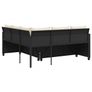 Garden Sofa with Table and Cushions L-shaped Black Poly Rattan Image 4