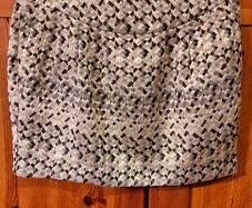 Size: 10  Ladies A wear Gold, cream, black Skirt. .