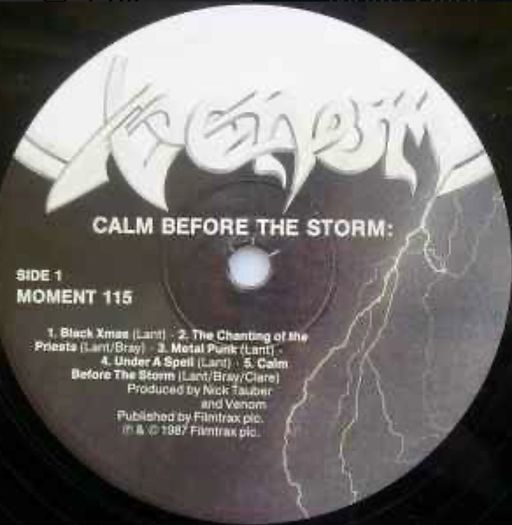Venom Calm before the storm original 1987 release vinyl record in near mint condition