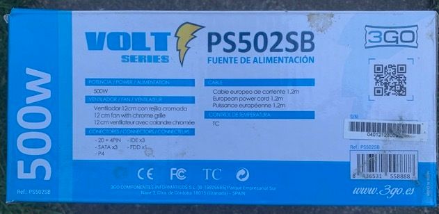 Volt PS502SB 500 watt power for PC