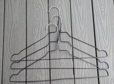 Three slim hangers