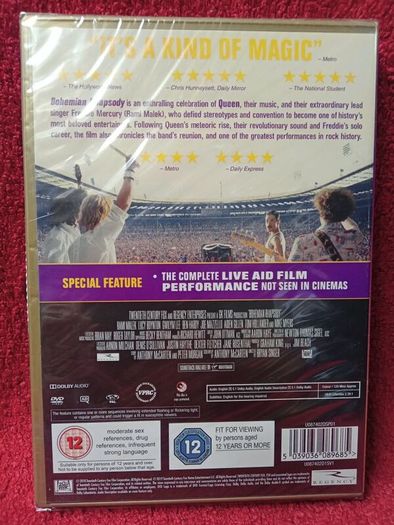 Sealed / Queen / Bohemian Rhapsody / Dvd 2019