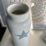 Large Ceramic Vase with Heart or Star on Front Image 3