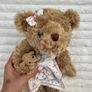 Powell Craft Plush Teddy Bear in Unicorn Dress and Baby Bear approx. 33 cm. used Please see pictures Image 2