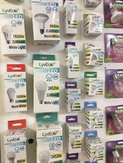 Range Variety of Light Bulbs Led and other types