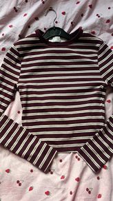 Red and white stripped shirt