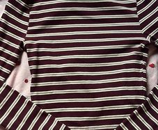 Red and white stripped shirt