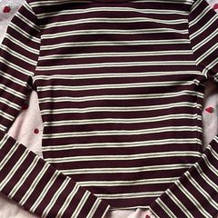 Red and white stripped shirt