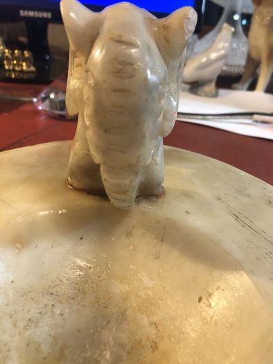 large marble Elephant ashtray