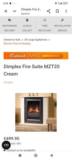 Dimplex electric fireplace