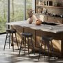 Set of 4 Bar stools faux leather  FREE DELIVERY Image 2