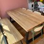 Solid Oak Dining Table and Bench Image 2