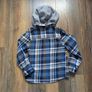 Boys Check Flannel Shirt with Jersey Hood Size 5-6 yrs Image 7