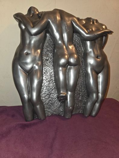 Art Deco Style Heavy "Three Graces" Wall Hanging