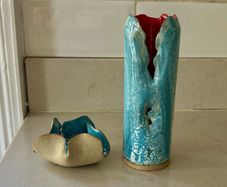 Ceramic vase and tea light holder
