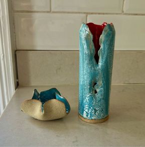 Ceramic vase and tea light holder