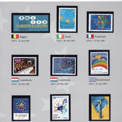 2007 Germany. Deutsche Post sheet commemorating 50 Years of the Treaty of Rome with details in German with stamps  from around Europ