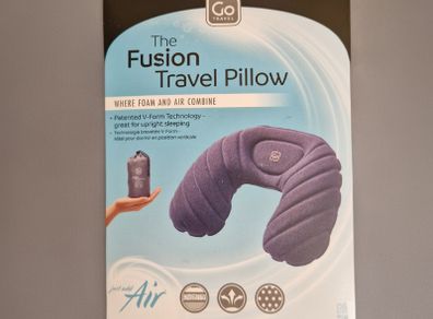 GO Travel - The Fusion Travel Neck Pillow/Cushion (Blue) - New