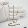 925 Vintage Sterling Silver Long Belcher Chain Image 9