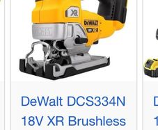 DeWalt DCS334N 18v XR Brushless Top Handle Jigsaw Body Only
