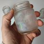 378 - Set of 3 Vintage Collectible Decorative Clear Glass Chesebrough Vaseline Jars Image 7