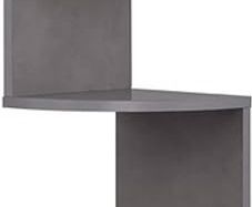 FREE P&P Corner Shelf, 5-Tier Floating Wall Shelf with Zigzag Design, Bookshelf, Grey
