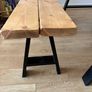 Handmade Rustic Wooden Dining Table & Bench Image 5
